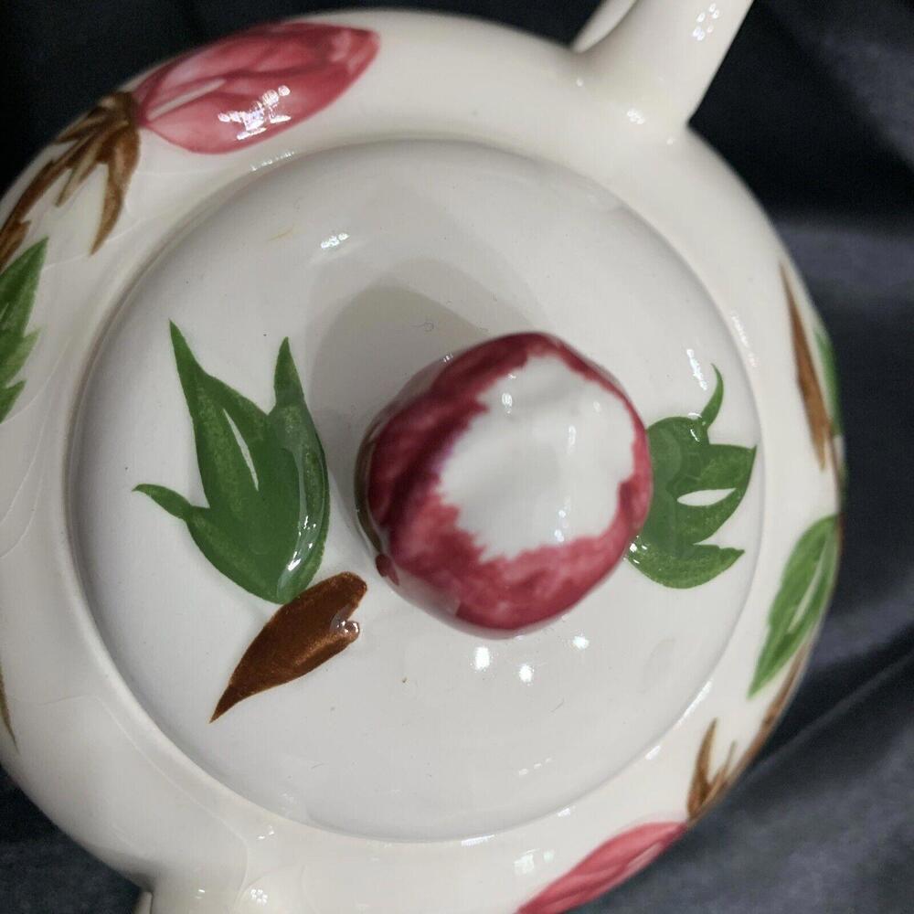 VTG Canonsburg Pottery "American Beauty" Sugar Bowl W/Lid USA MCM cottag… - Picture 5 of 8